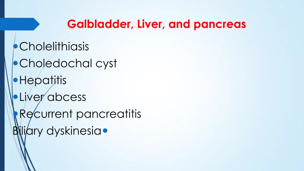 galbladder liver and pancreas