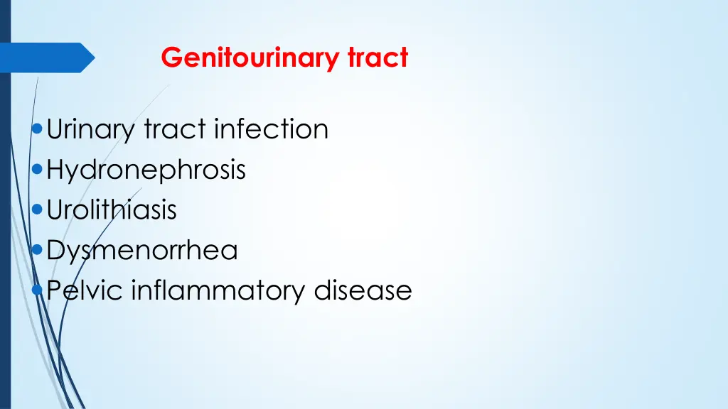 genitourinary tract