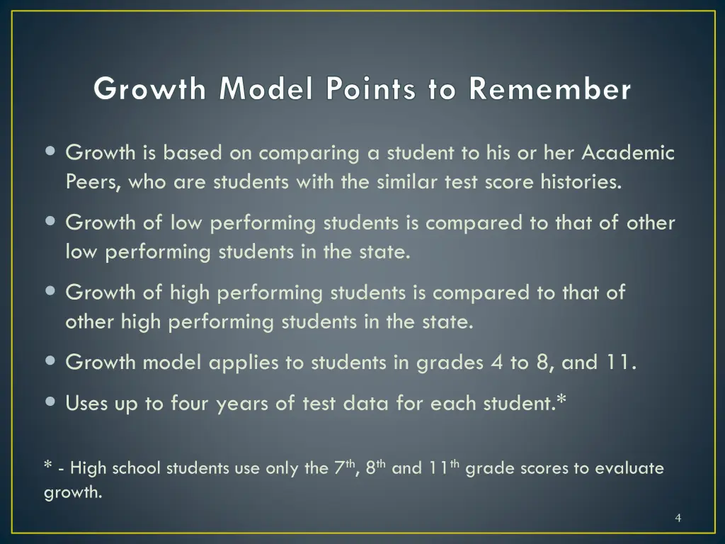 growth model points to remember