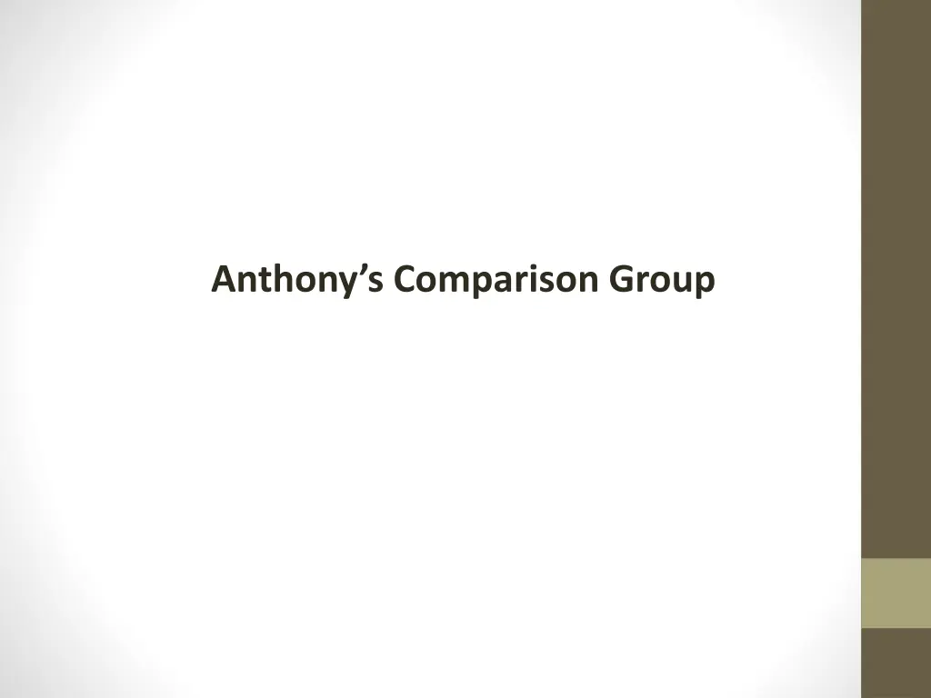 anthony s comparison group