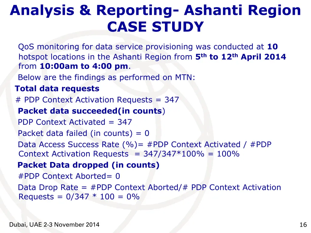 analysis reporting ashanti region case study