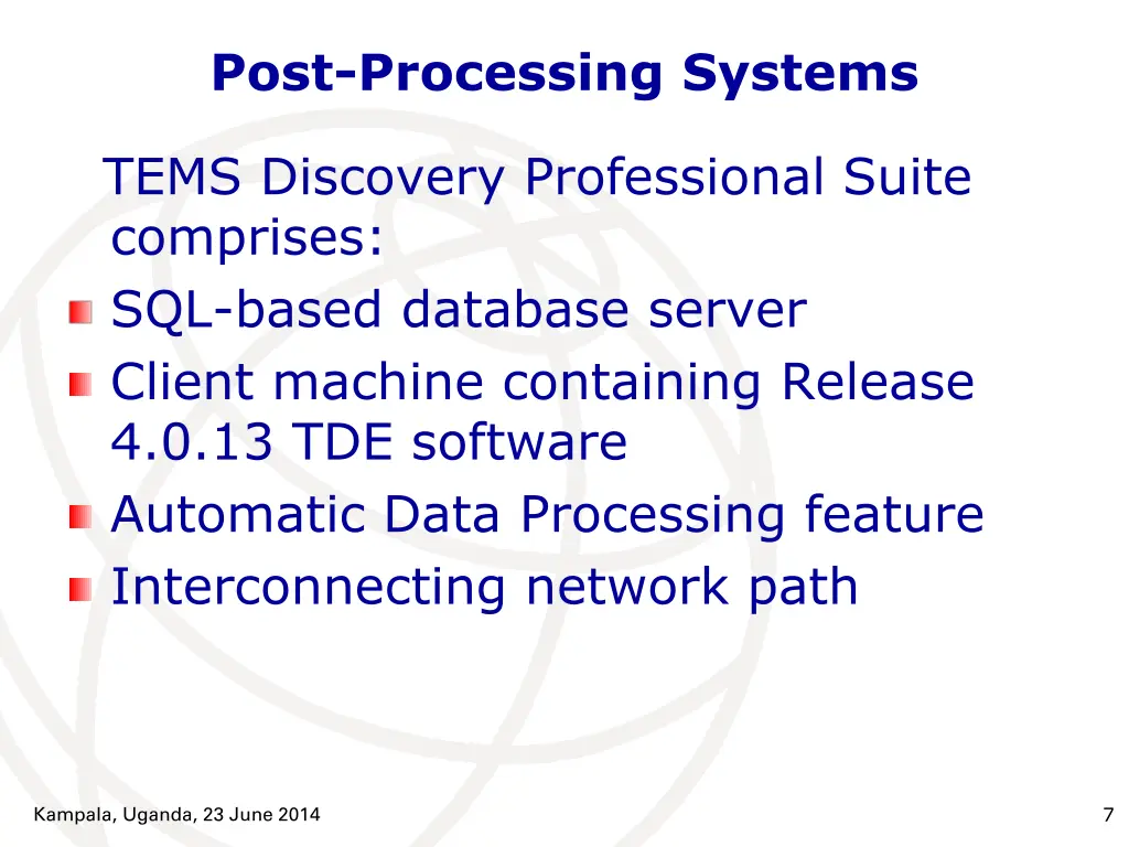 post processing systems