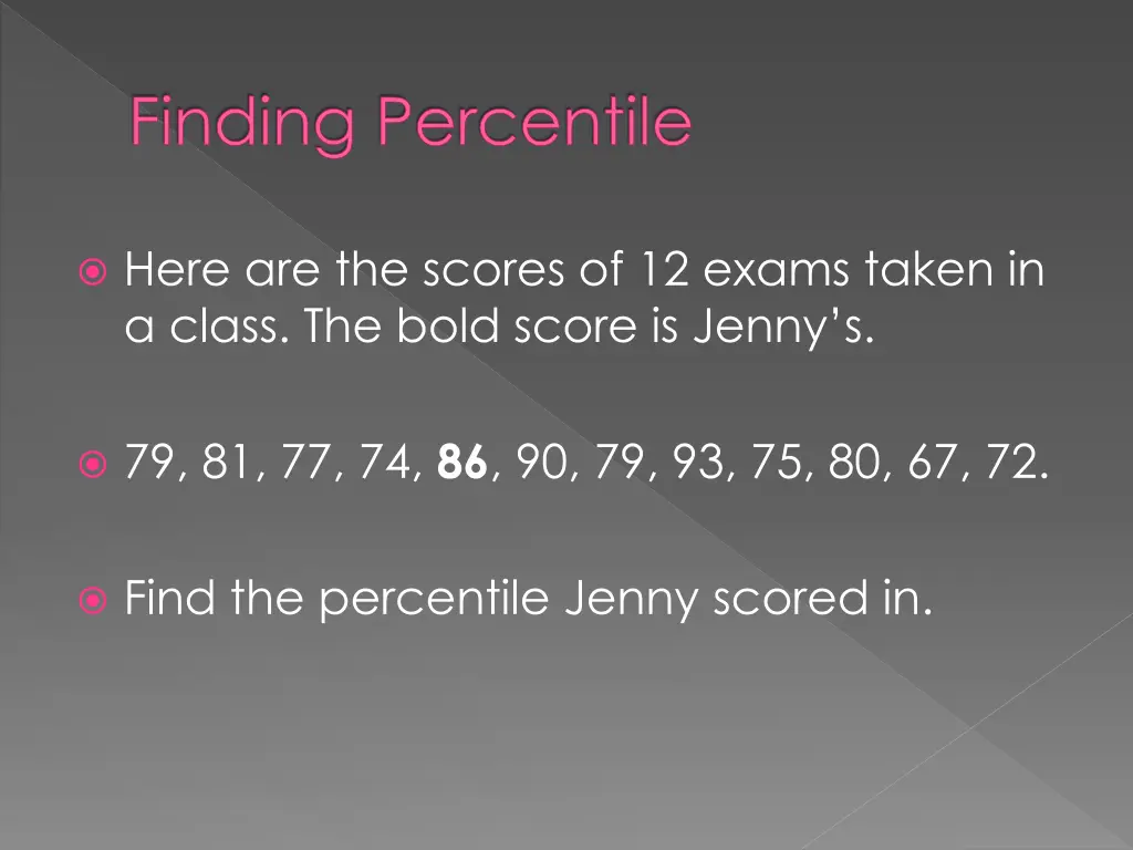 finding percentile