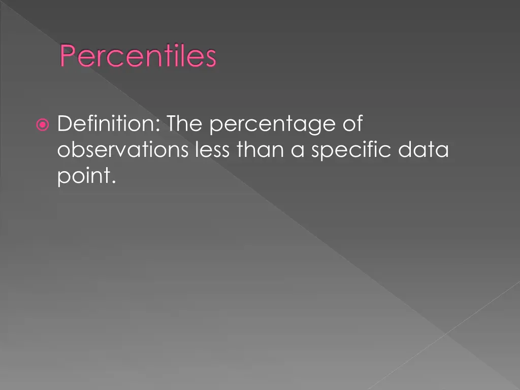 percentiles