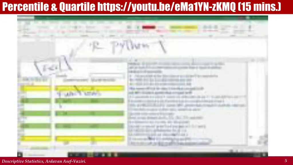 percentile quartile https youtu be ema1yn zkmq