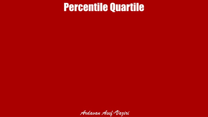 percentile quartile