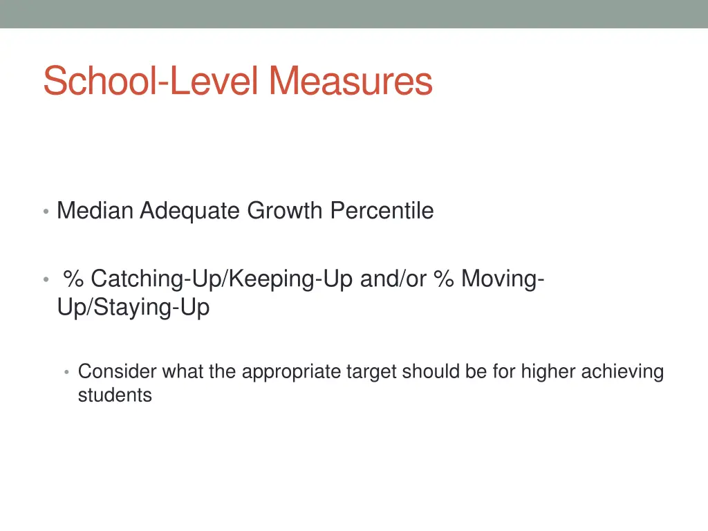 school level measures