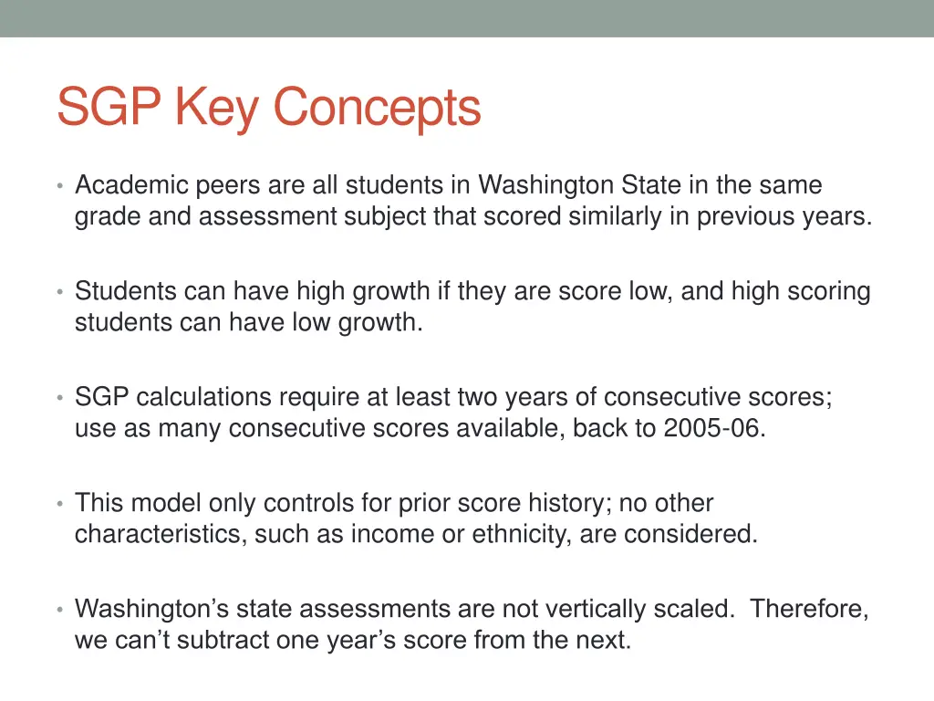 sgp key concepts