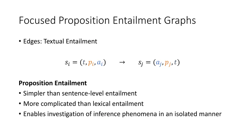 focused proposition entailment graphs 3