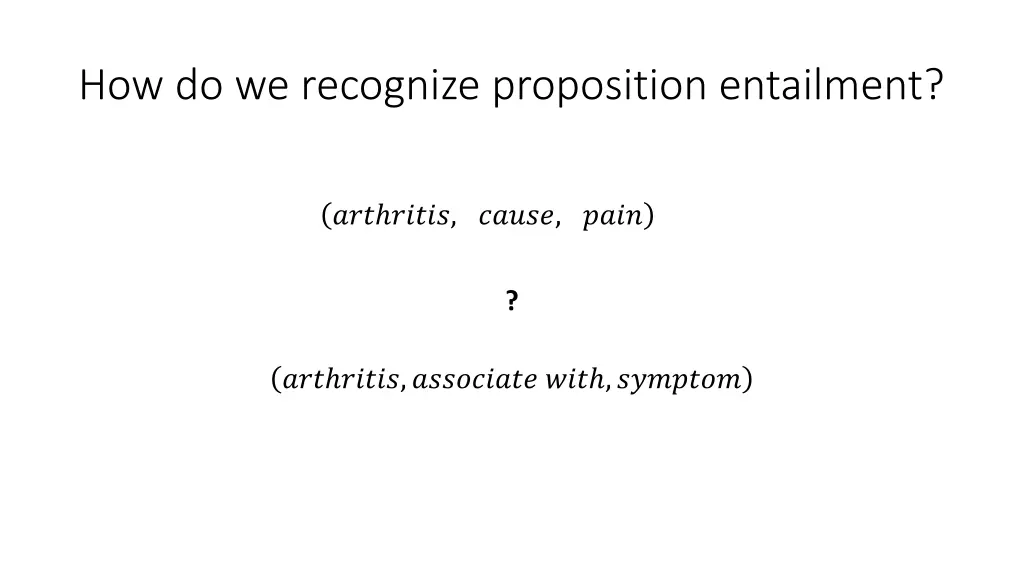 how do we recognize proposition entailment