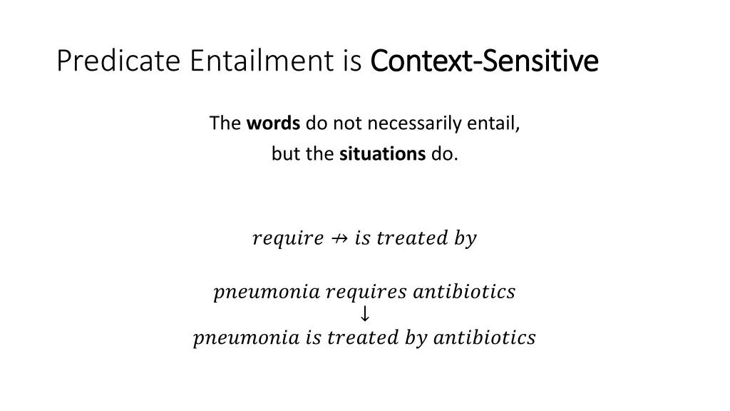 predicate entailment is context 1