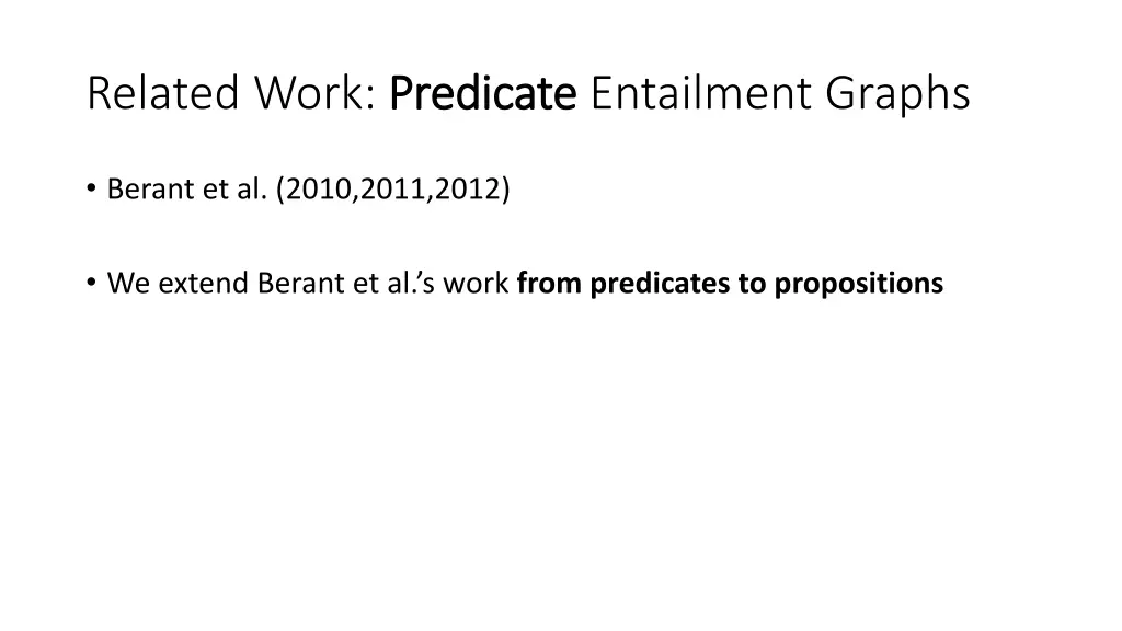 related work predicate