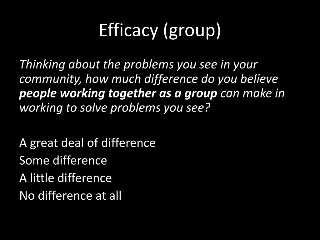 efficacy group