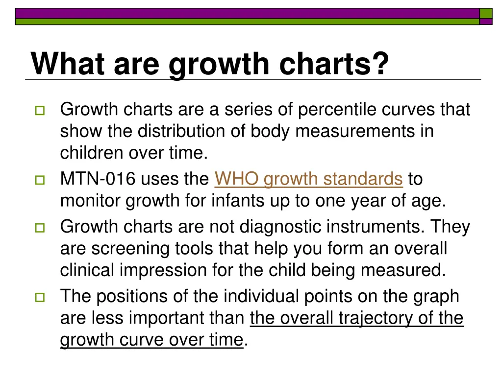 what are growth charts