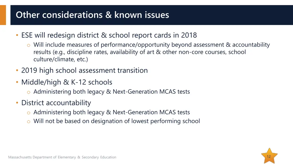 other considerations known issues