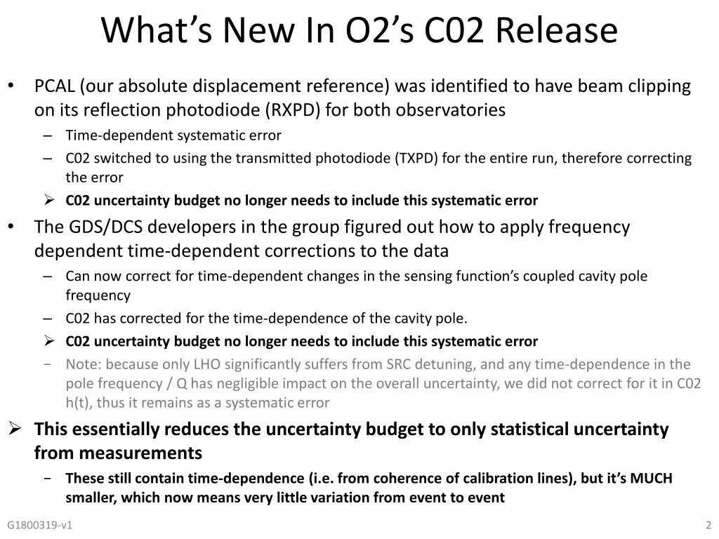 what s new in o2 s c02 release