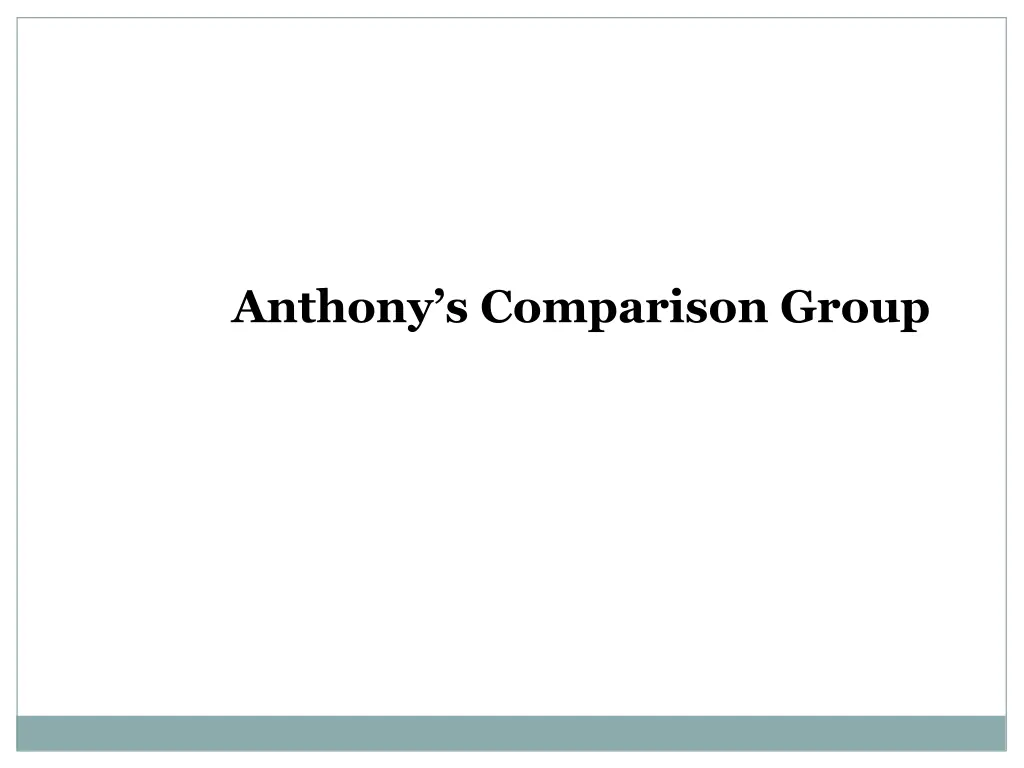 anthony s comparison group