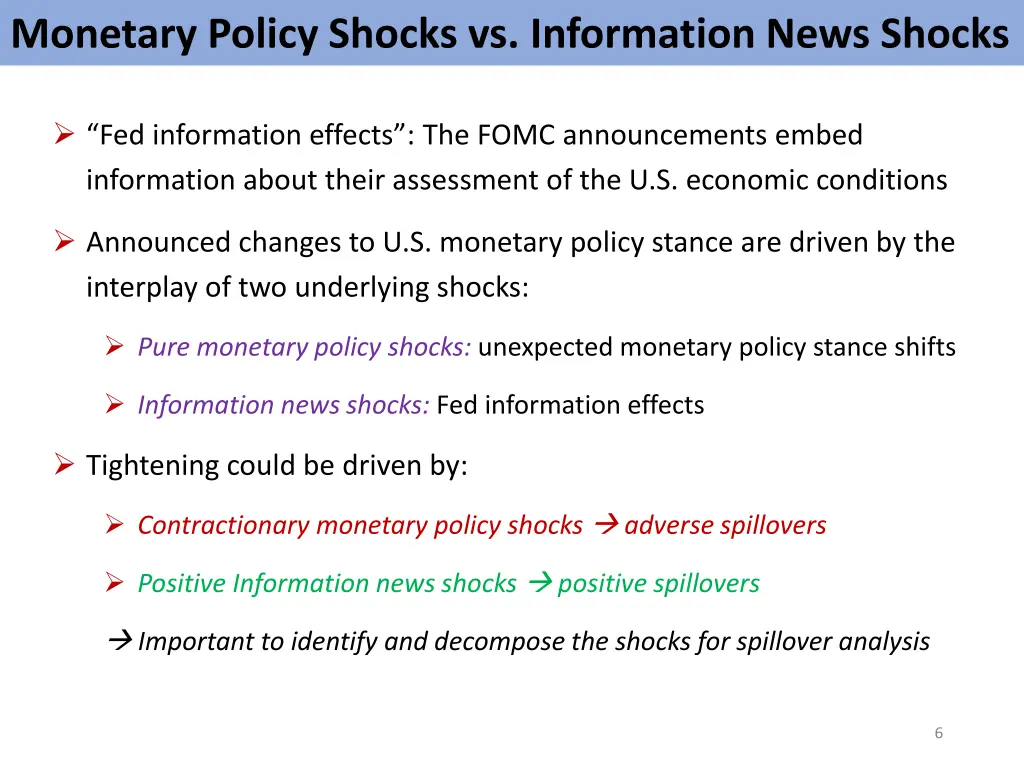 monetary policy shocks vs information news shocks