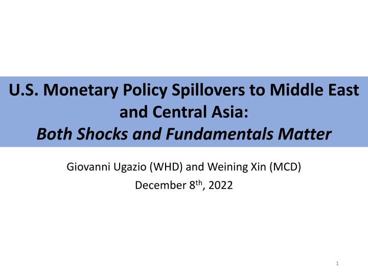 u s monetary policy spillovers to middle east