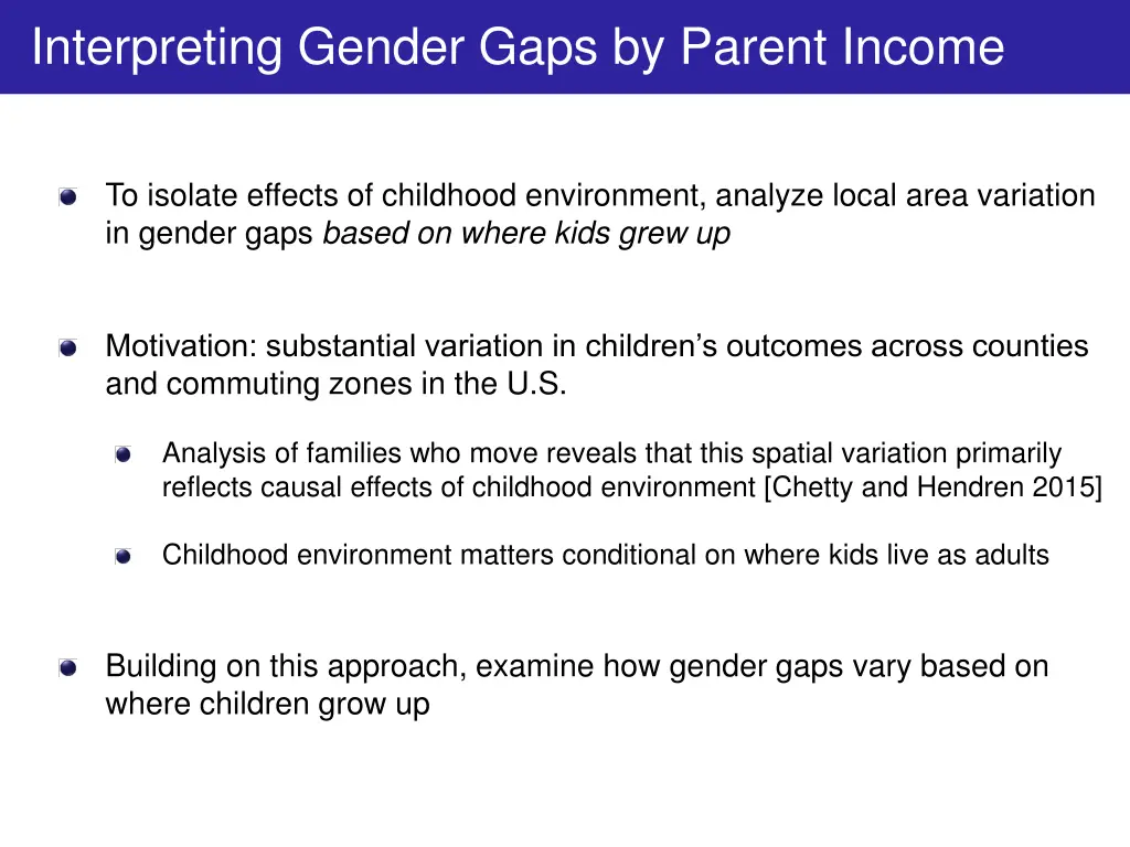 interpreting gender gaps by parent income 1