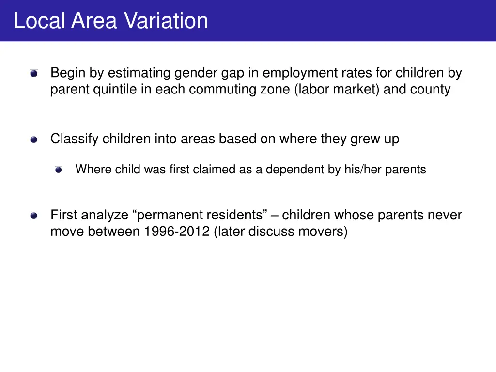 local area variation