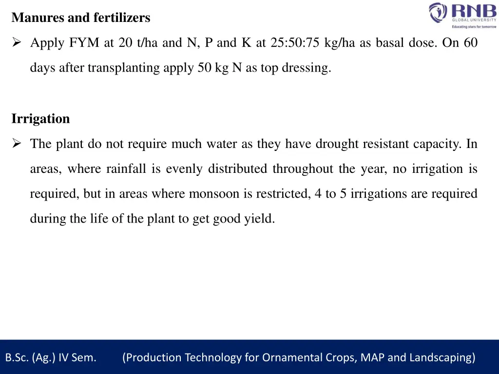 manures and fertilizers