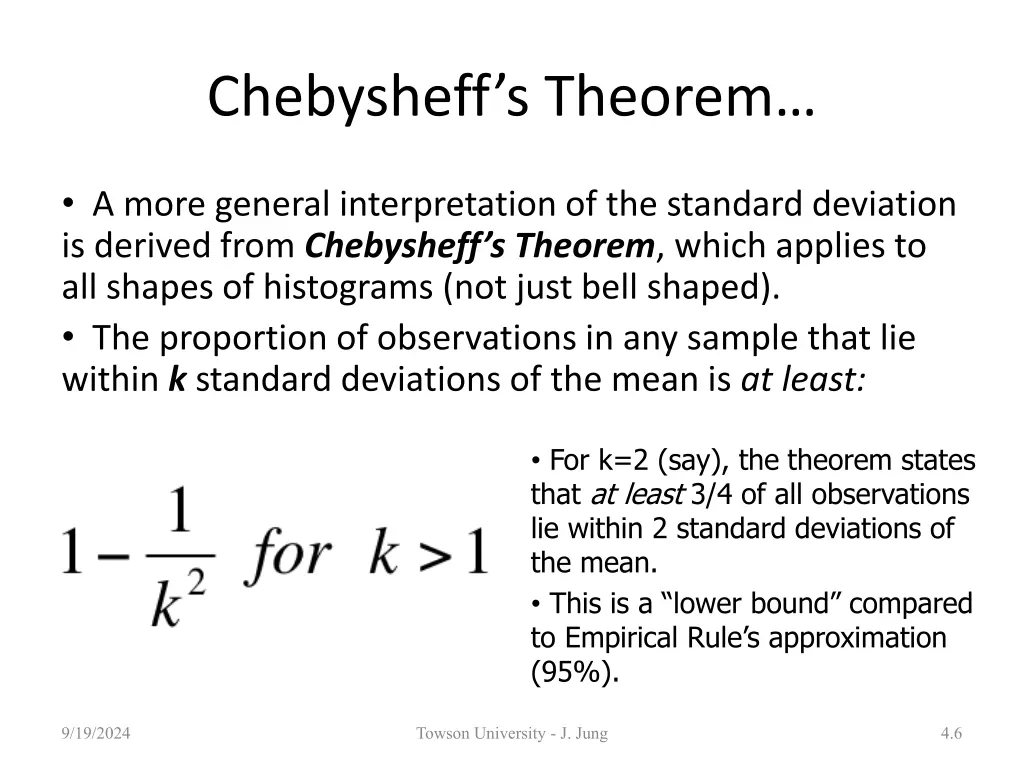 chebysheff s theorem