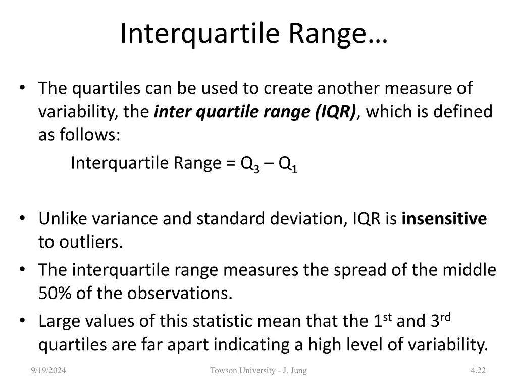 interquartile range