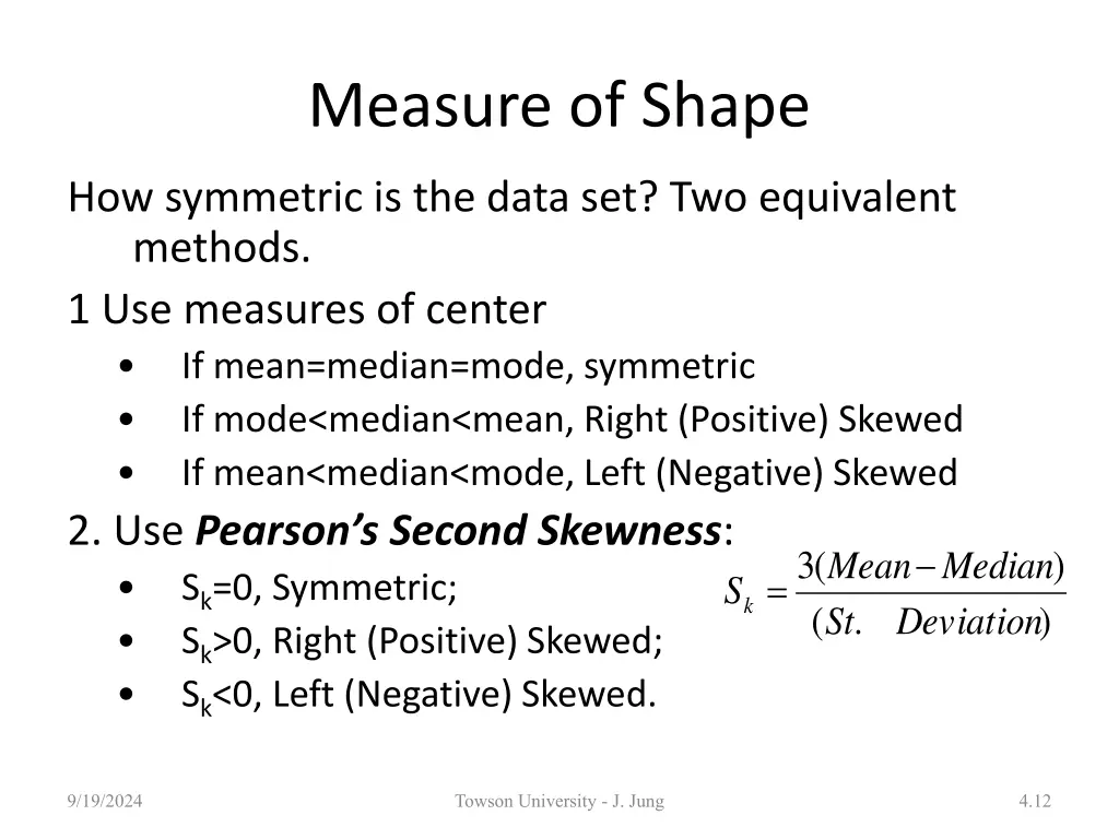 measure of shape