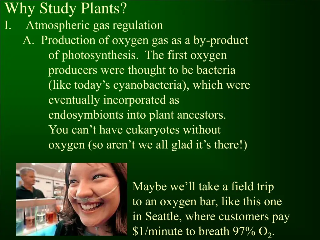 why study plants i atmospheric gas regulation