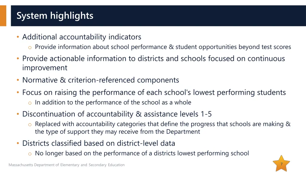 system highlights