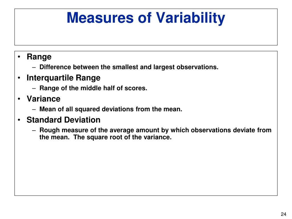 measures of variability 1