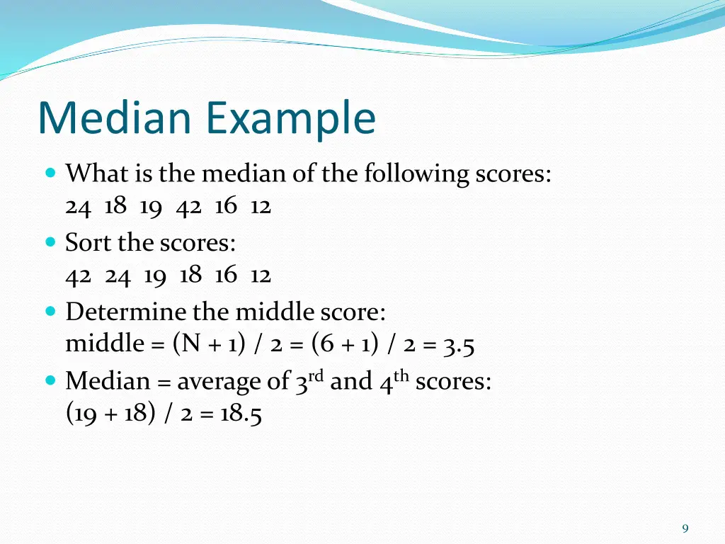 median example 1