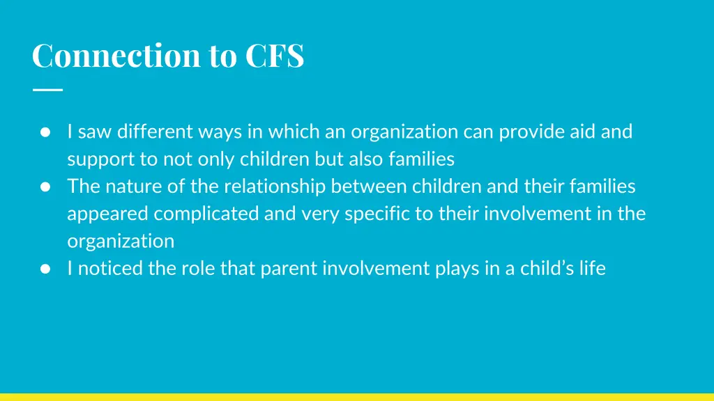 connection to cfs