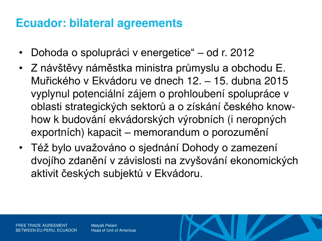 ecuador bilateral agreements