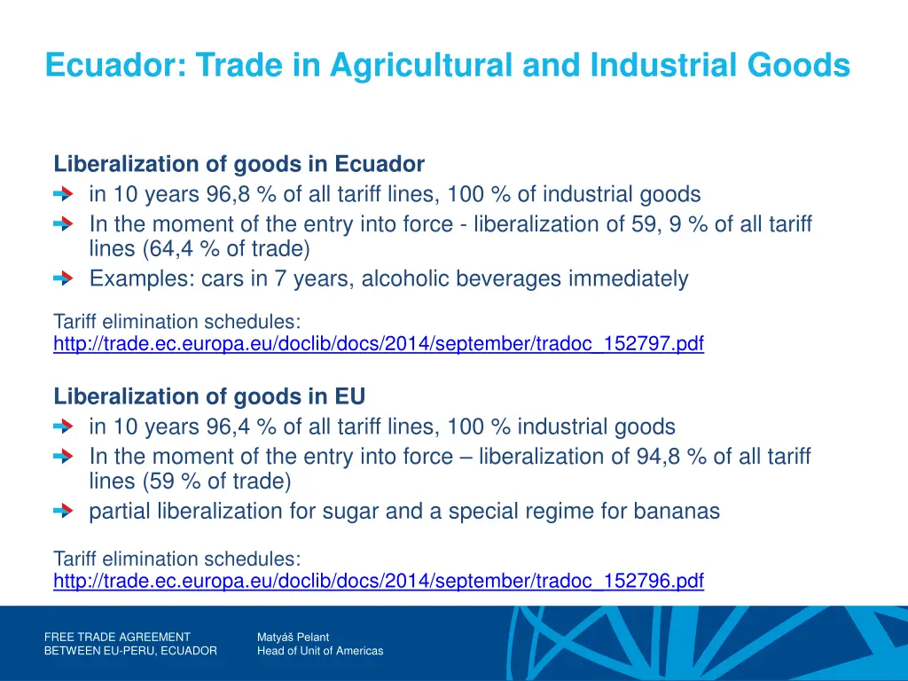 ecuador trade in agricultural and industrial goods