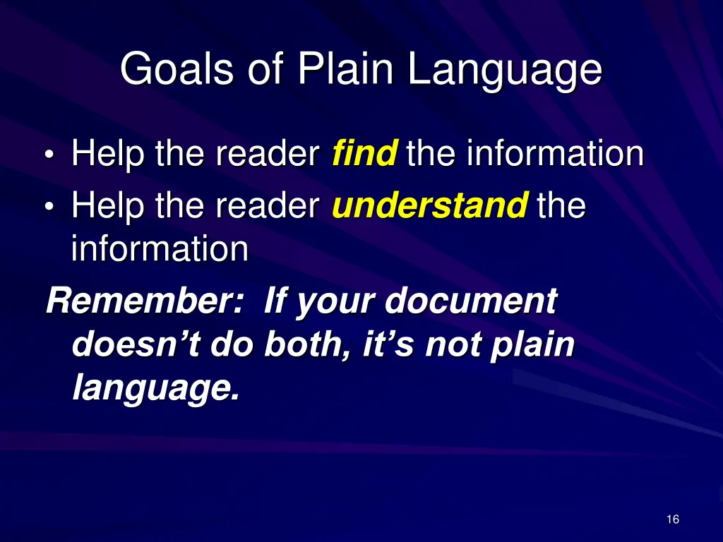 goals of plain language