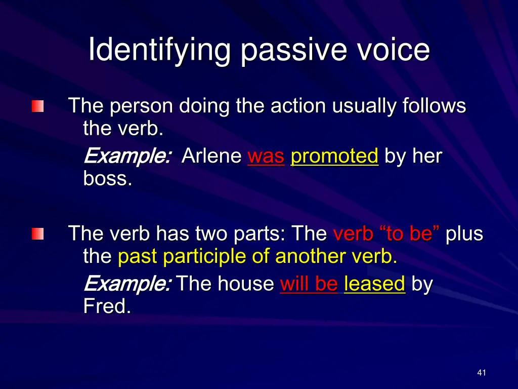 identifying passive voice