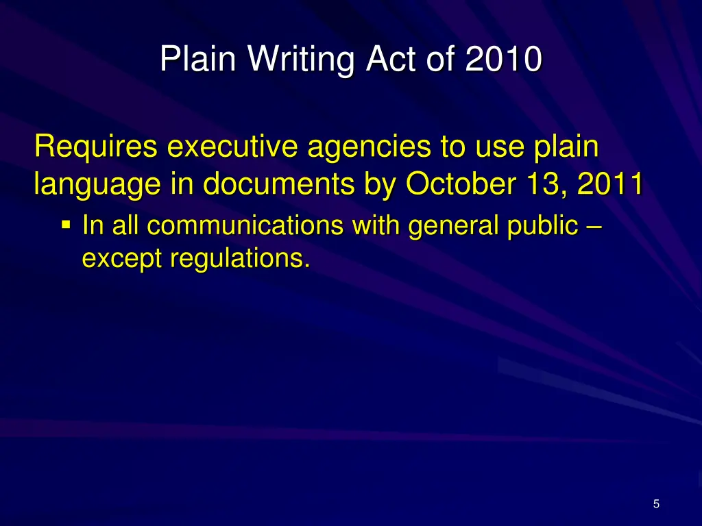 plain writing act of 2010