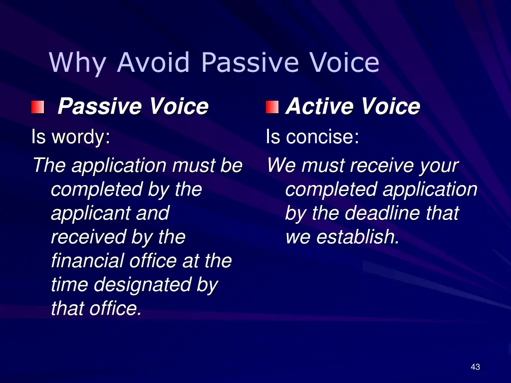 why avoid passive voice 1