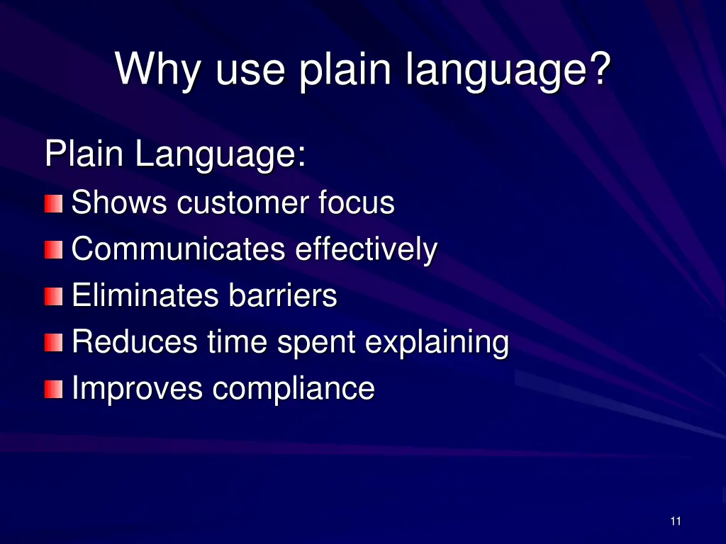 why use plain language 2