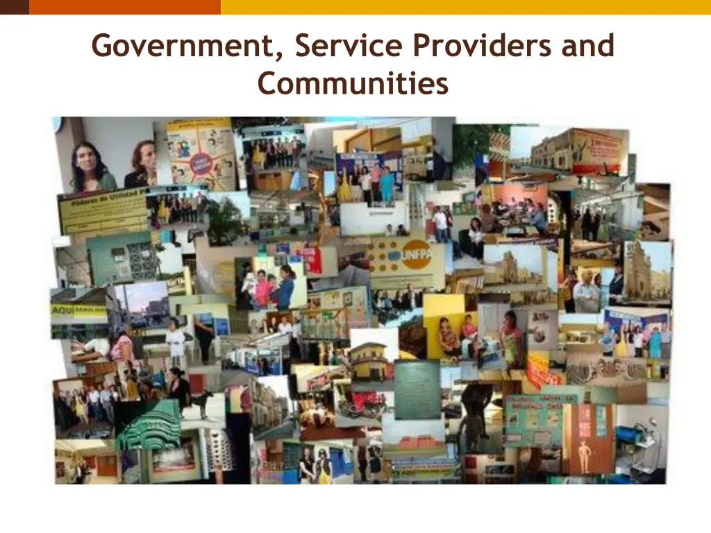 government service providers and communities