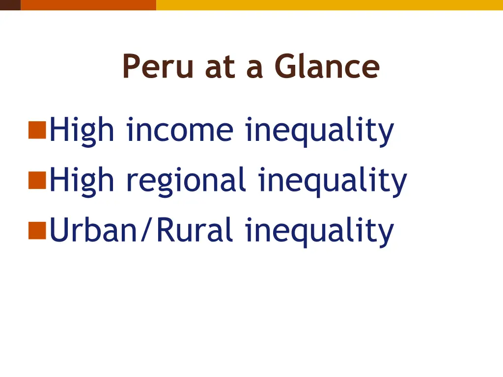 peru at a glance