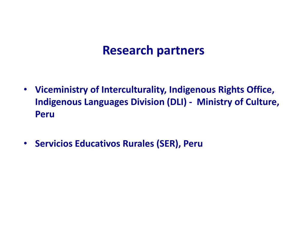 research partners