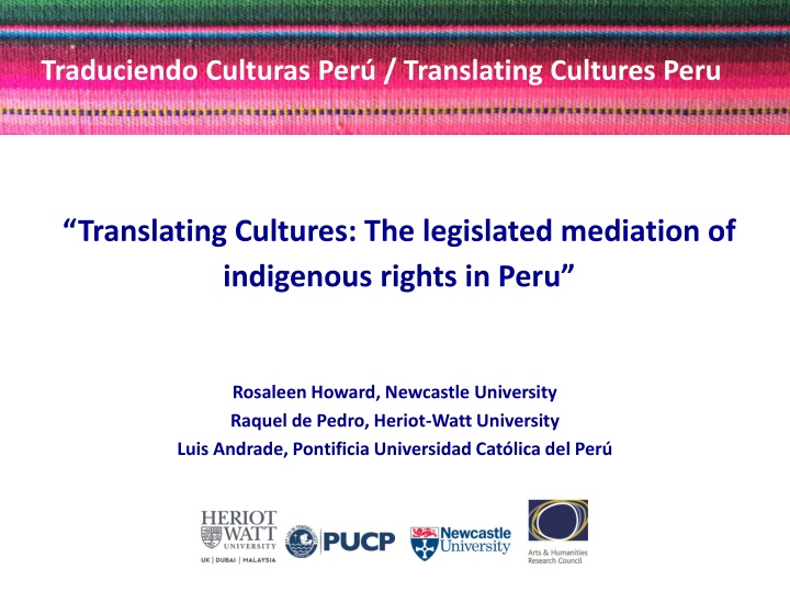 traduciendo culturas per translating cultures peru