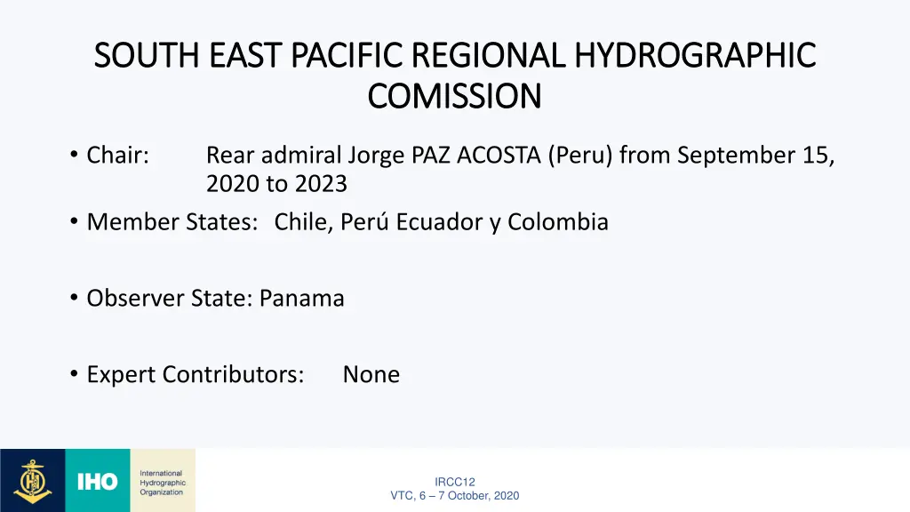 south east pacific regional hydrographic south