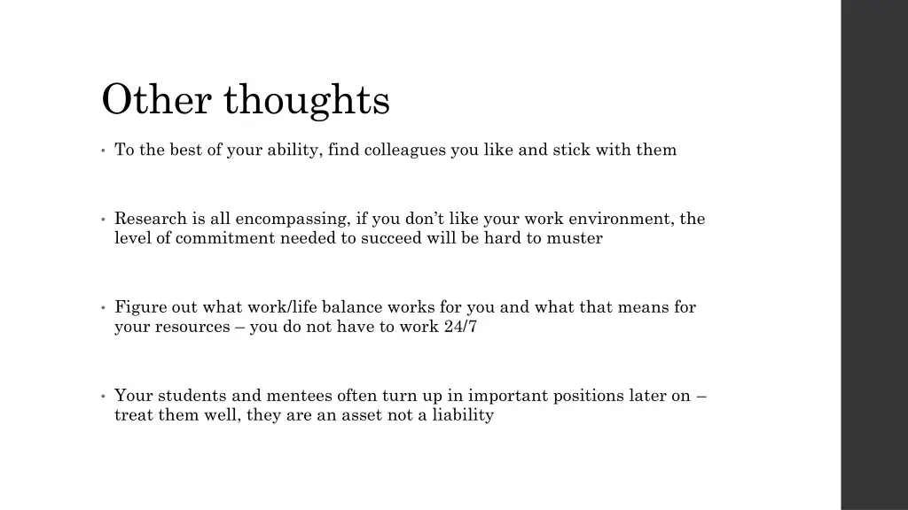 other thoughts