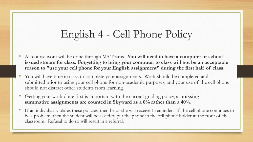 english 4 cell phone policy 1