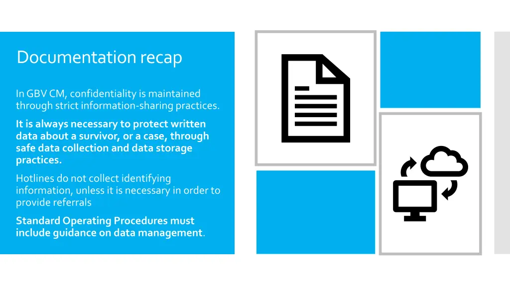 documentation recap