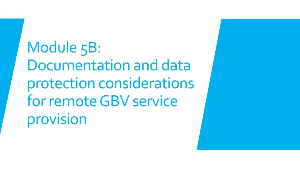 module 5b documentation and data protection